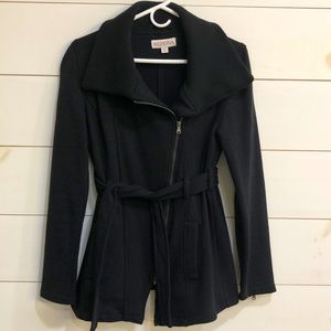 Merona belted black jacket.  Size small